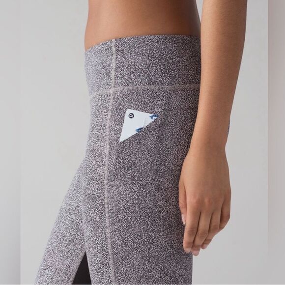 Lululemon Pace Rival Crop Legging Sea Spray Alpine White/Black Chrome - Picture 11 of 11